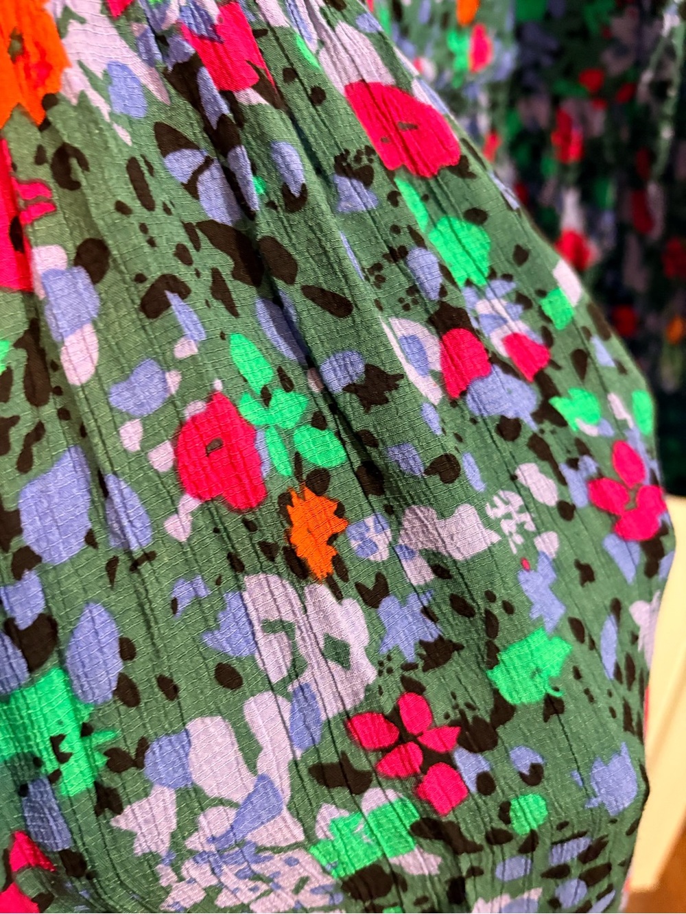 Floral Long Sleeve Midi Dress with Waist Tie - Picture 7 of 11